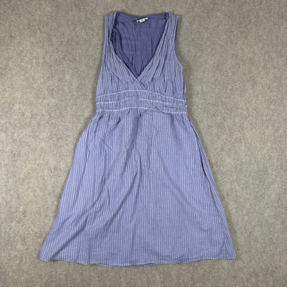 Converse‎ One Star Dress Womens Medium Purple Pinstripe Smocked Waist Sleeveless
